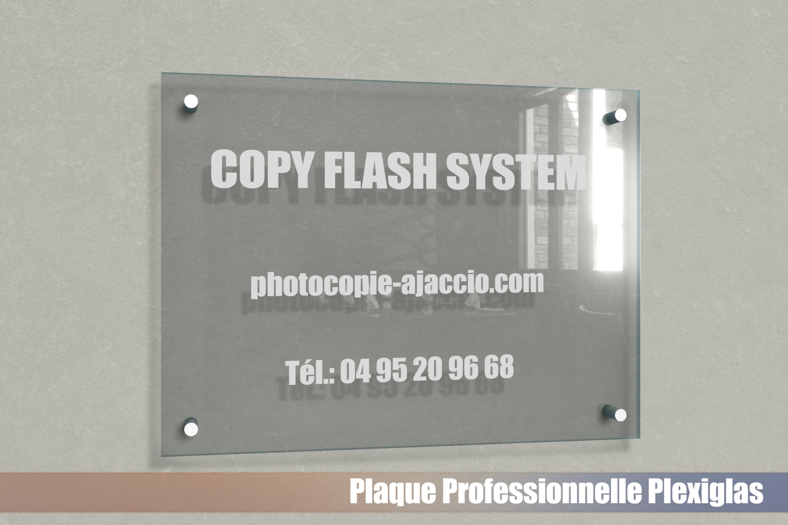 Plaque professionnelle plexiglas transparent. - Copy Flash System